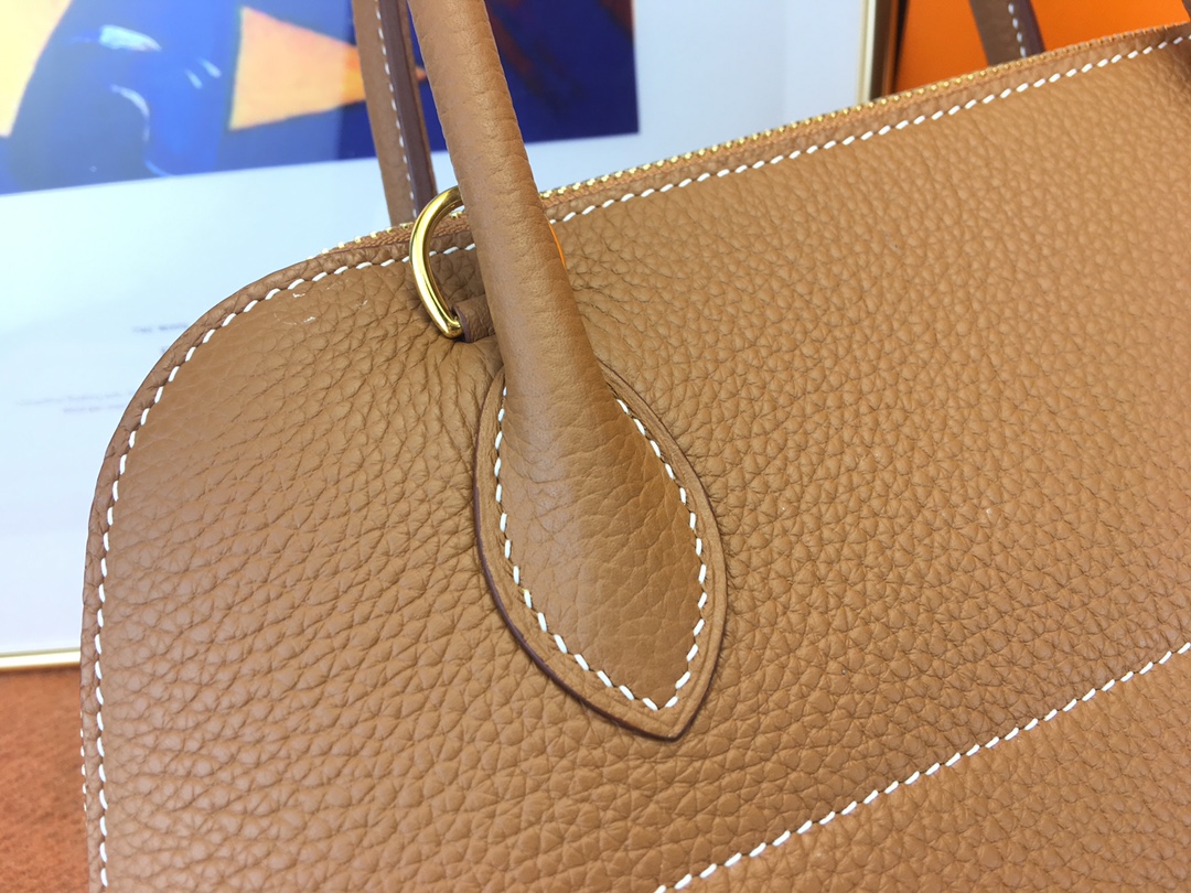 에르메스 볼리드31 골드브라운 금장 토고가죽